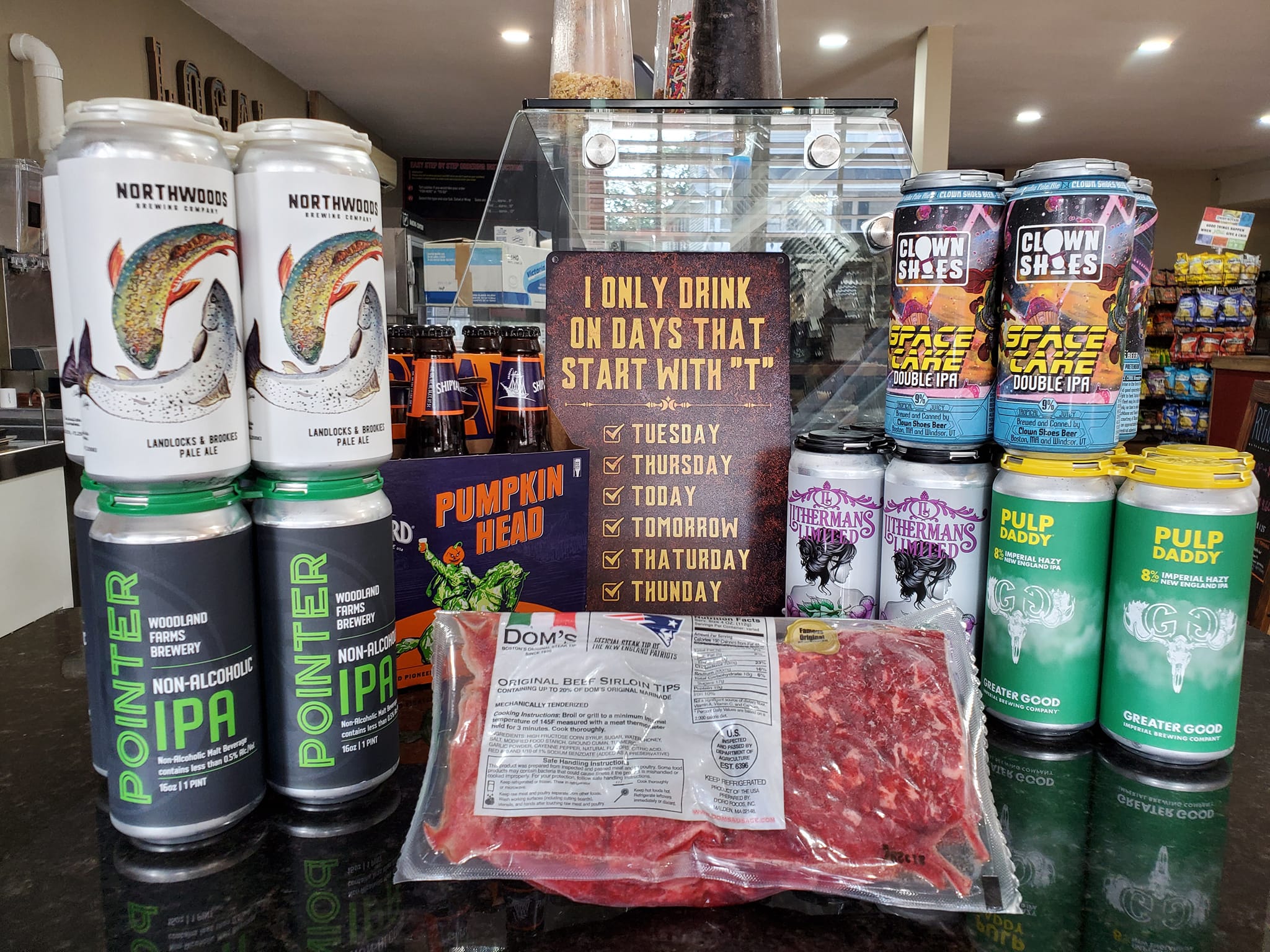 Picture of beer and packaged meat